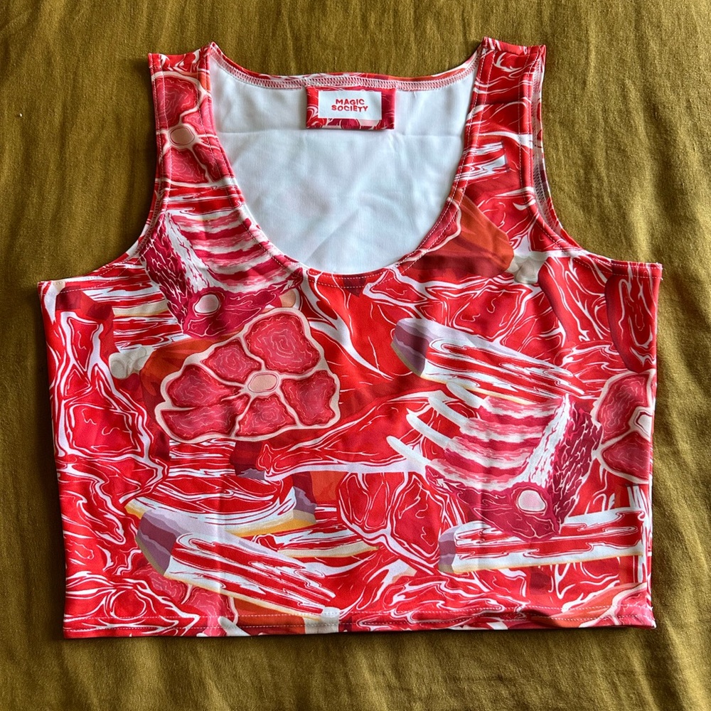 NWT Magic Society Meat Mommy Crop Tank